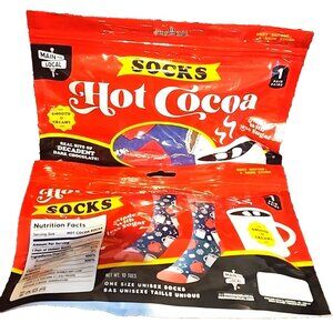 Hot Cocoa SOCKS novelty gift pack unisex warm crew christmas winter mens womens